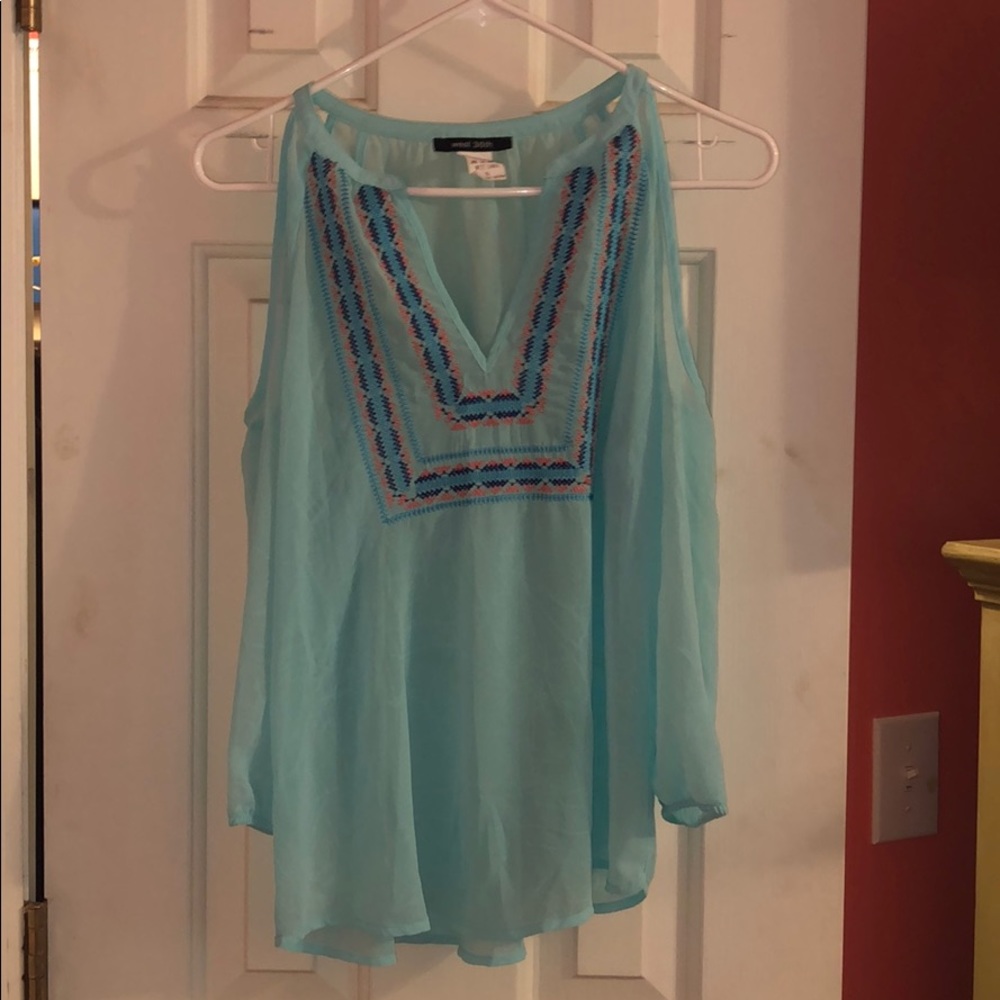 Long Sleeve Cold Shoulder Top